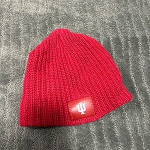 Red knit Indiana University Love Your Melon hat